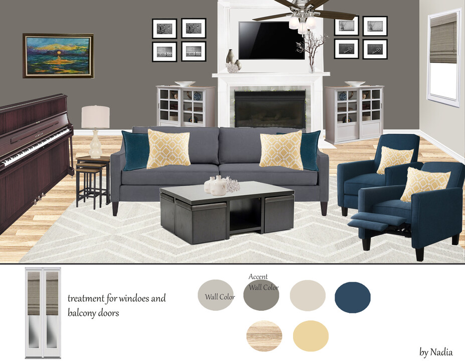 Online Designer Living Room Moodboard
