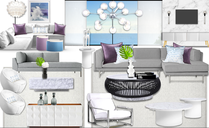 Online Designer Living Room Moodboard