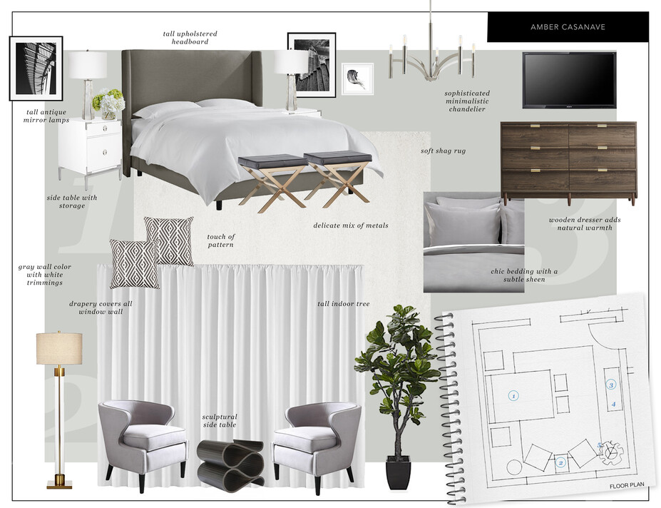 Online Designer Bedroom Moodboard