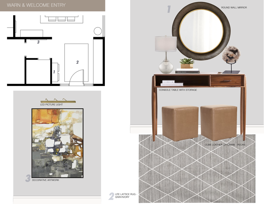 Online Designer Hallway/Entry Moodboard