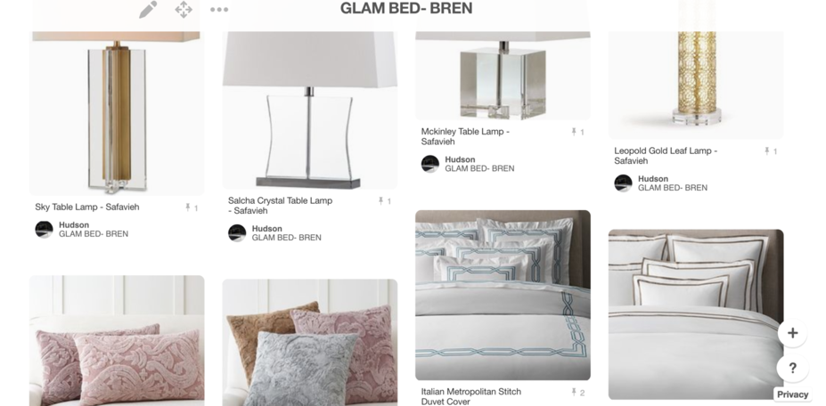 Online Designer Bedroom Moodboard