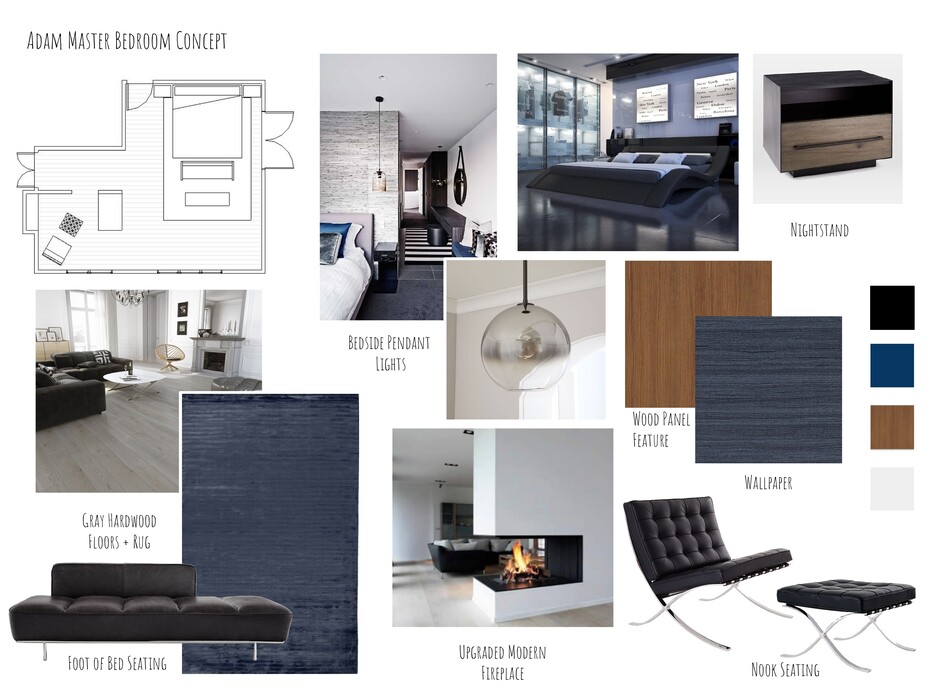 Online Designer Bedroom Moodboard