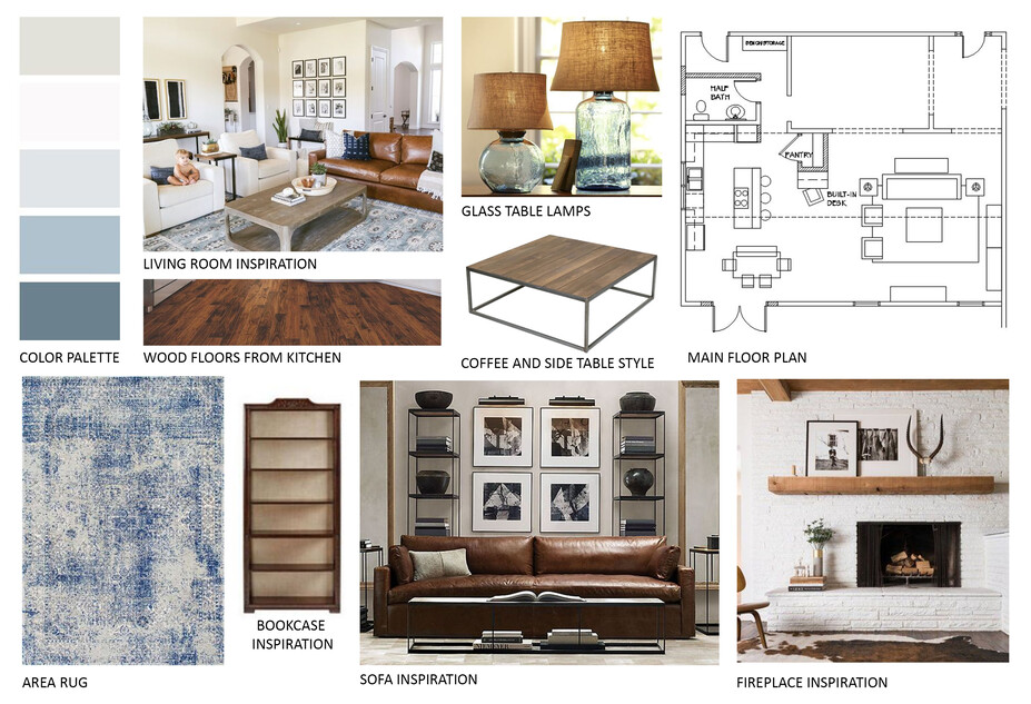 Online Designer Living Room Moodboard