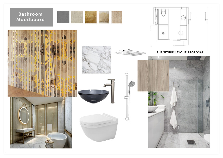 Online Designer Bathroom Moodboard