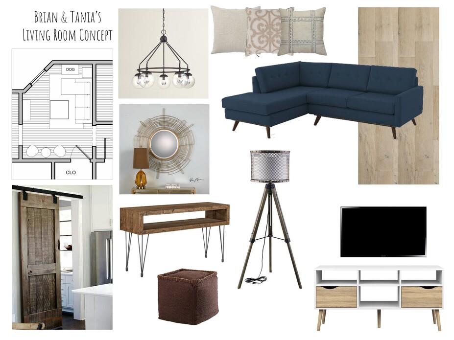 Online Designer Living Room Moodboard