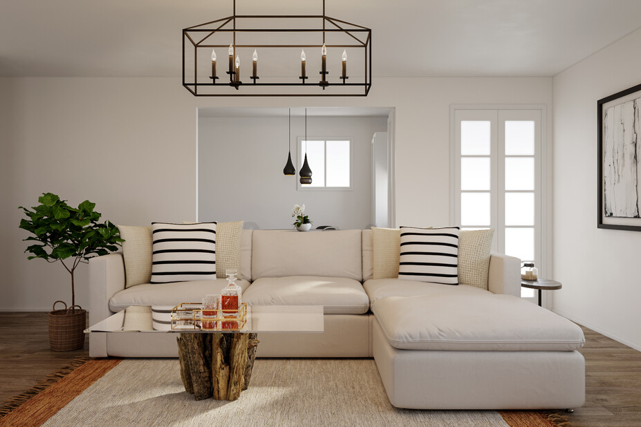 Eclectic And Modern Living Room Decorilla Online Designer Living Room Model