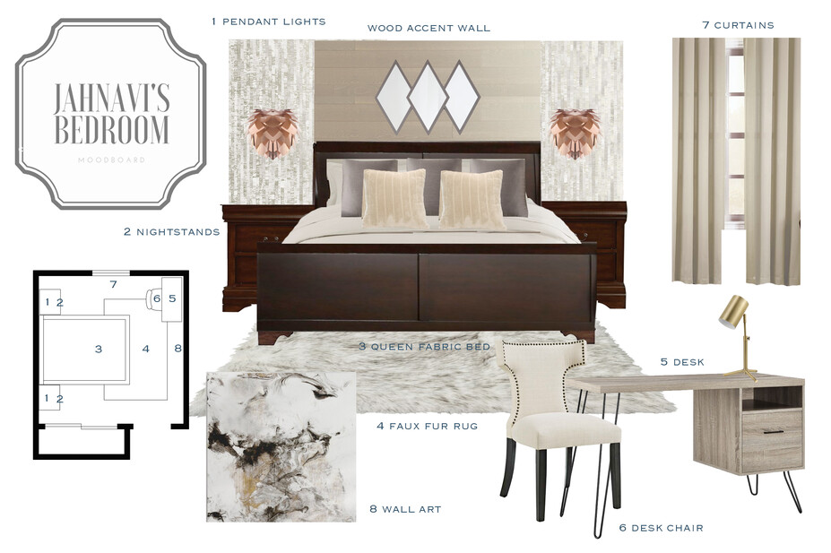 Online Designer Bedroom 3D Model