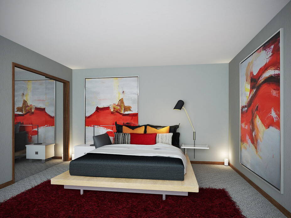 Online Designer Bedroom 3D Model