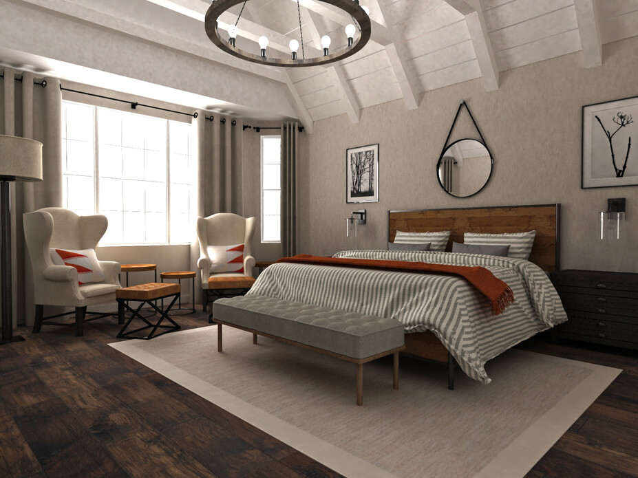 Online Designer Bedroom 3D Model