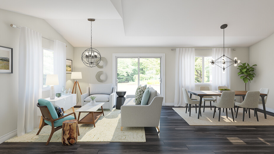 Online Designer Combined Living/Dining 3D Model