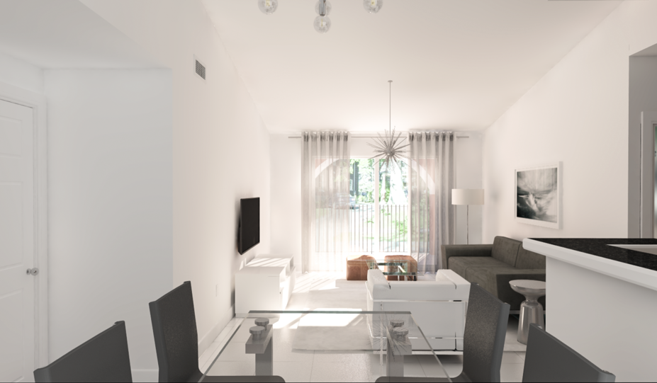 Online Designer Combined Living/Dining 3D Model