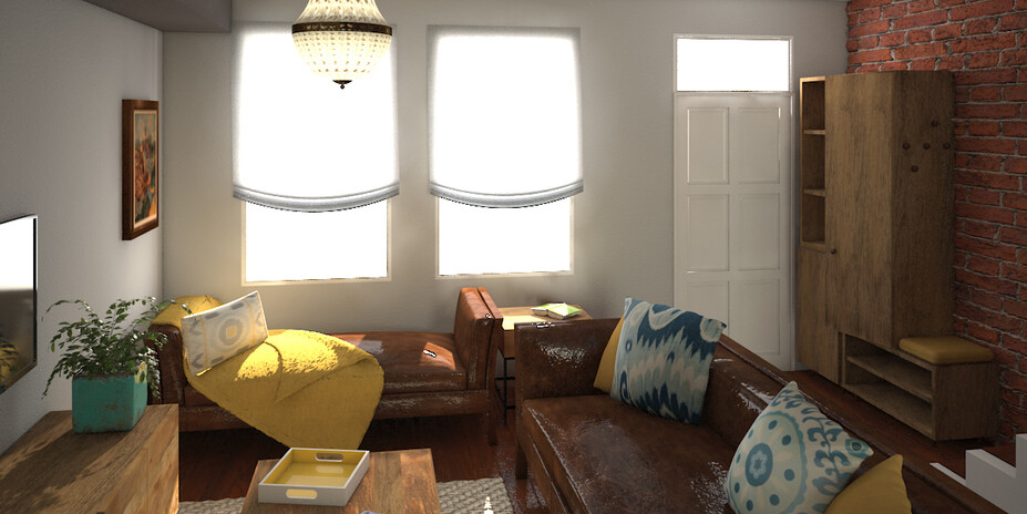 Online Designer Combined Living/Dining 3D Model