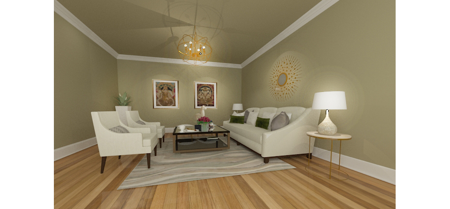 Online Designer Combined Living/Dining 3D Model