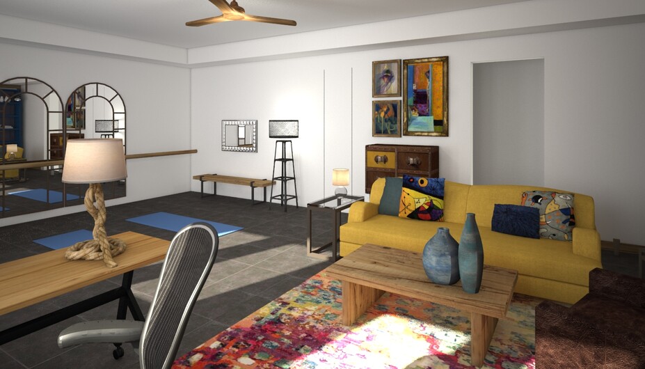 home office yoga room home office yoga room