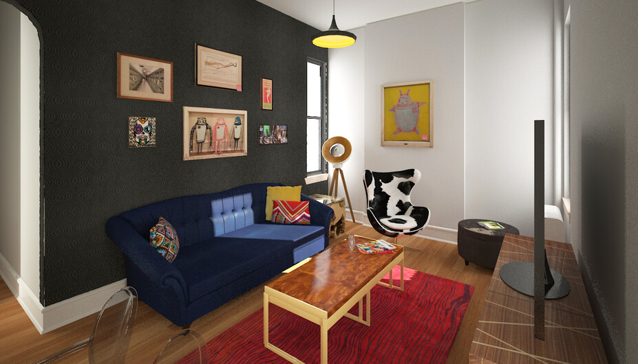 Online Designer Bedroom 3D Model
