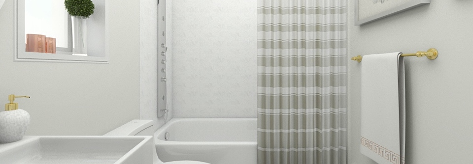 Gina S Modern And Sleek White Bathroom Design Decorilla