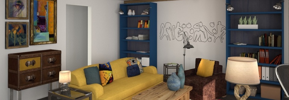 Colorful Home Office bright & colorful home office | decorilla Colorful Home Office bright & colorful home office | decorilla