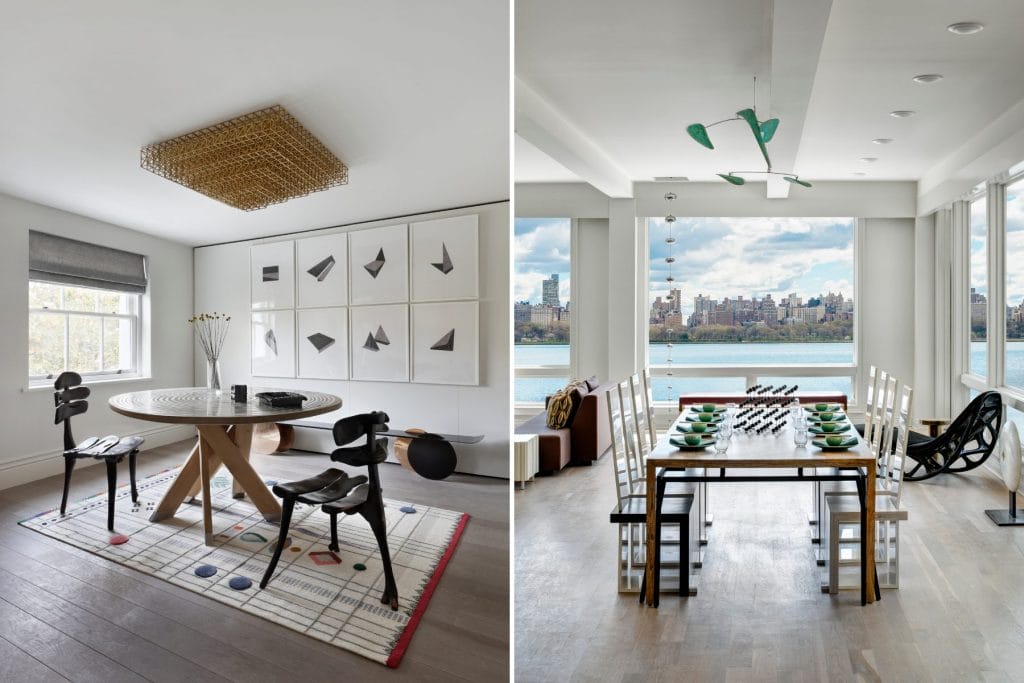Dining room balancing masculine and feminine decor, by Decorilla designer, Catherine W.
