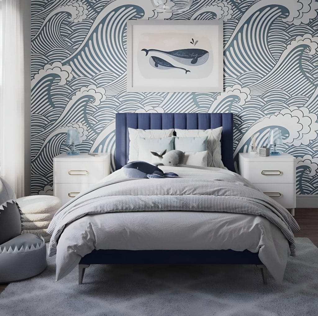 Fun kids room decor by Decorilla designer, Izzy S.