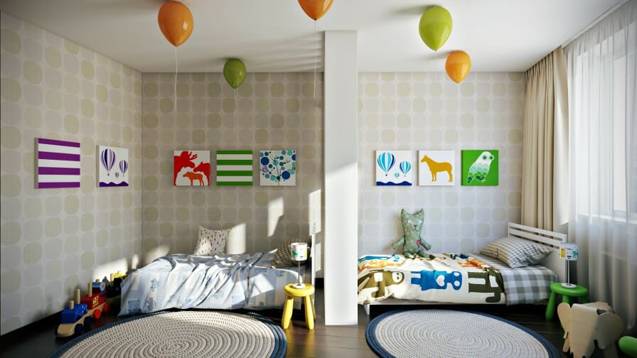 Sibling Spaces 3 Design Tips for Your Kids  Shared Room