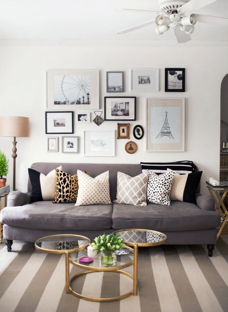 gallery wall tips fun design