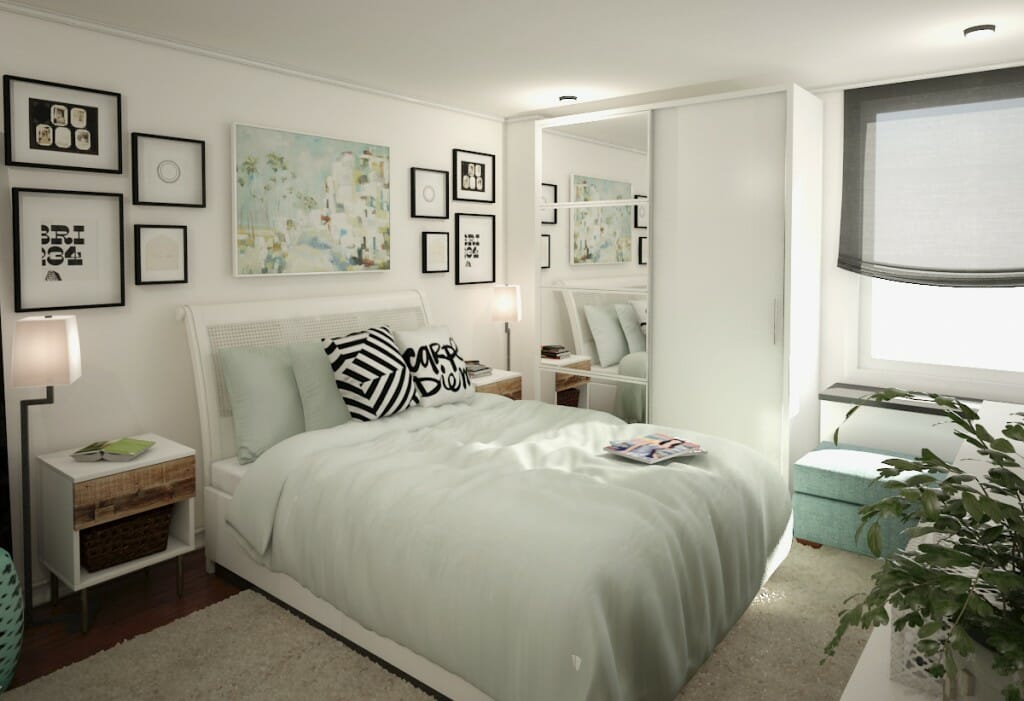 Modern Bedroom 3D Rendering