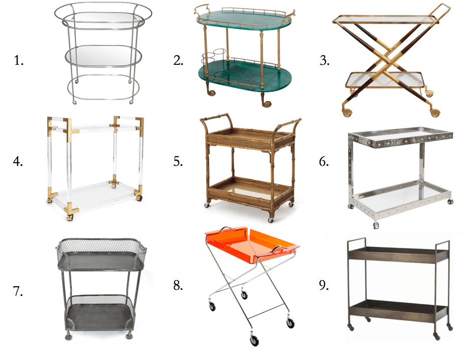 bar cart design types of bar carts
