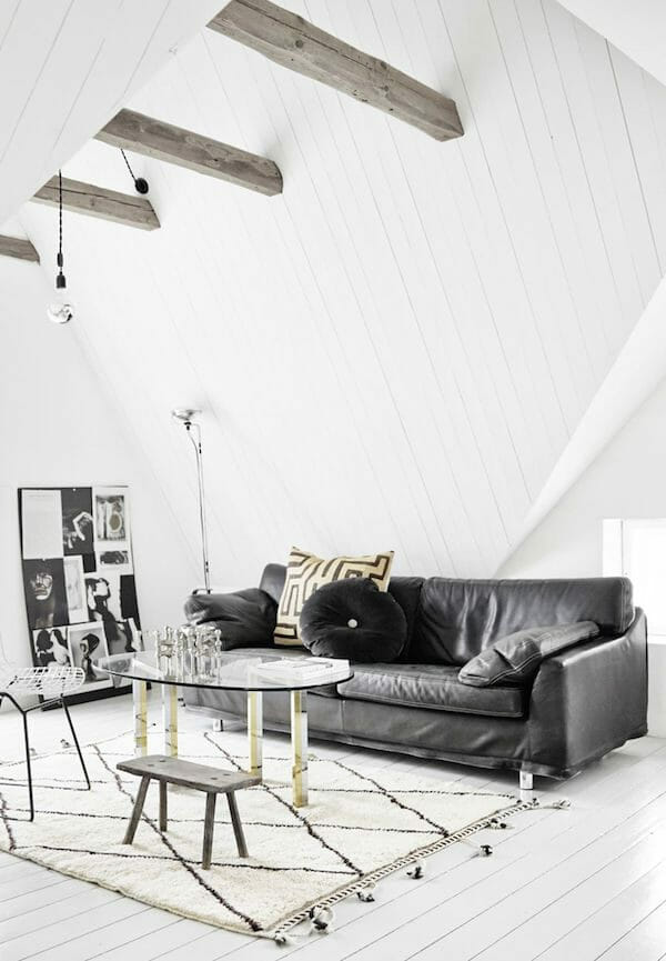 scandinavian design white walls