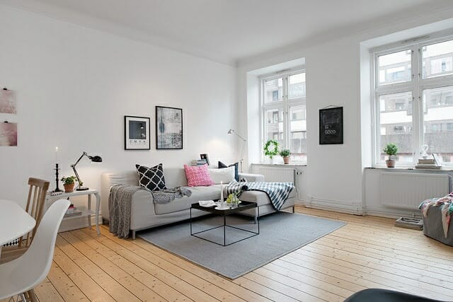 scandinavian design simple living room