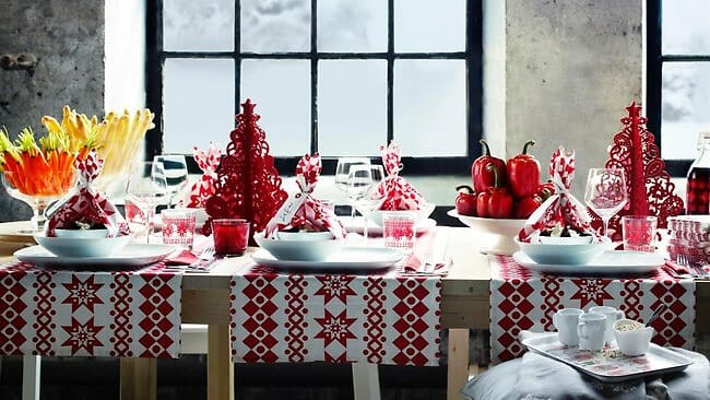 top Christmas holiday decorating ideas dining table setting