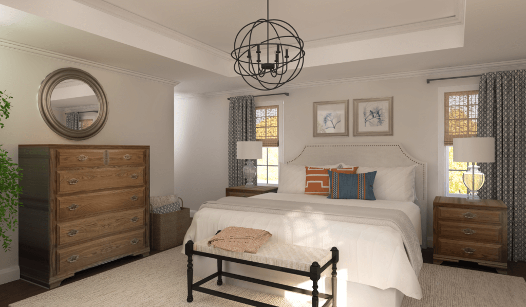 Master bedroom ideas Decorilla rendering