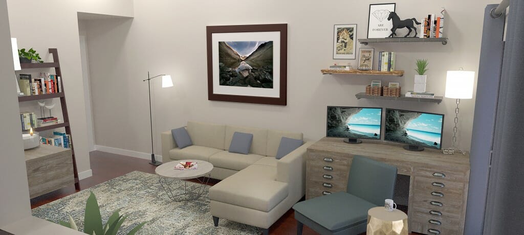 Decorilla interior designer Emily A. living view