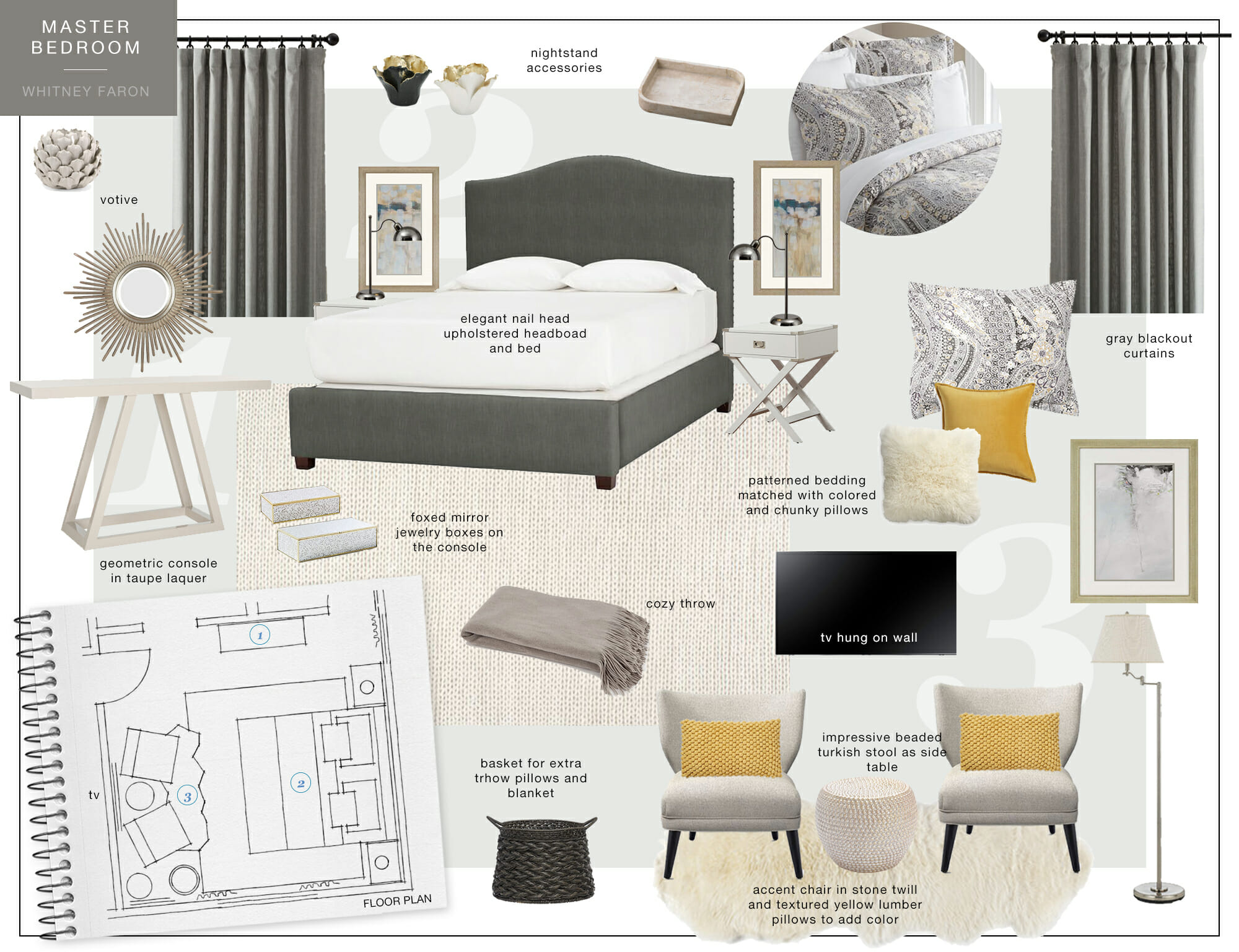 online interior design services Decorilla Eleni Psyllaski bedroom