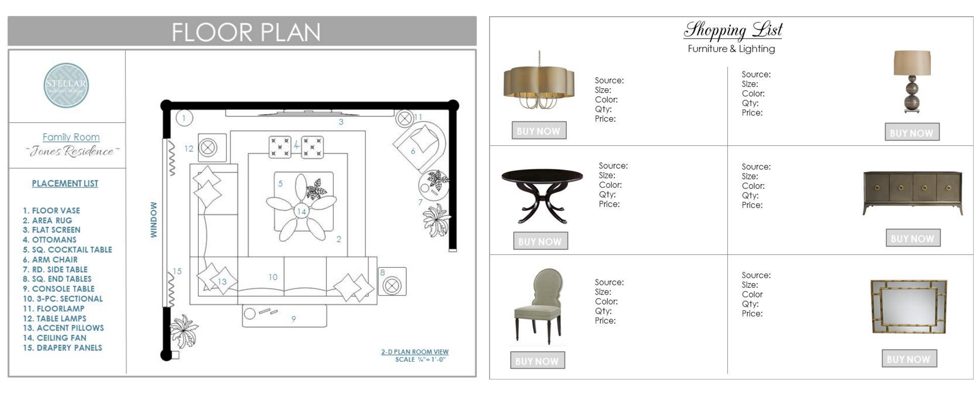 online interior design services Stellar floorplan