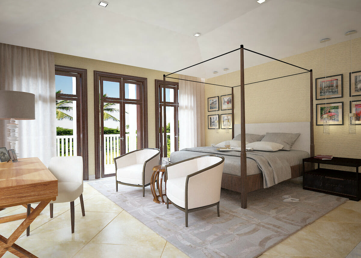 transitional master bedroom by one of the top miami interior designers avanzato designs