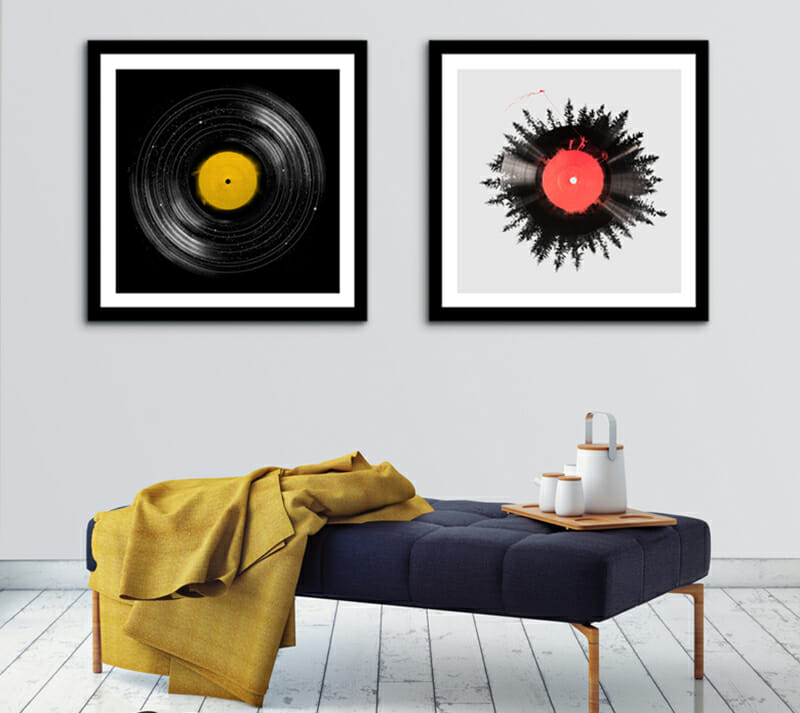 abstract art wall decor ideas