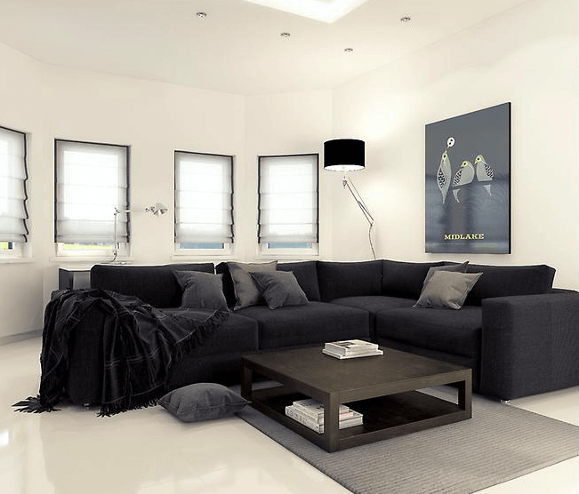 online interior design minimalist living room Mladen