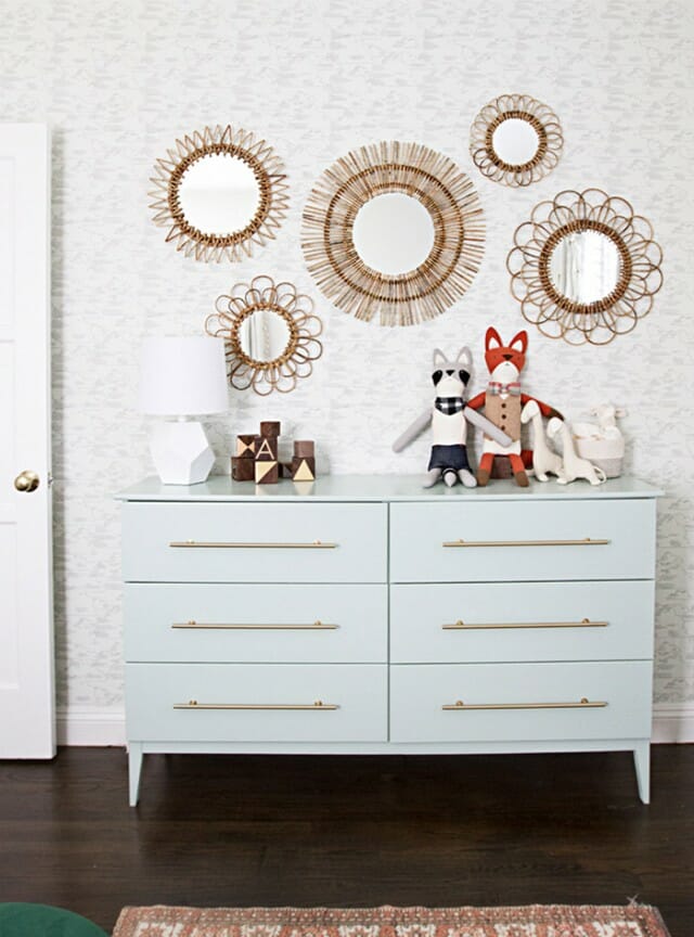 sustainable interior designer dresser with new pulls