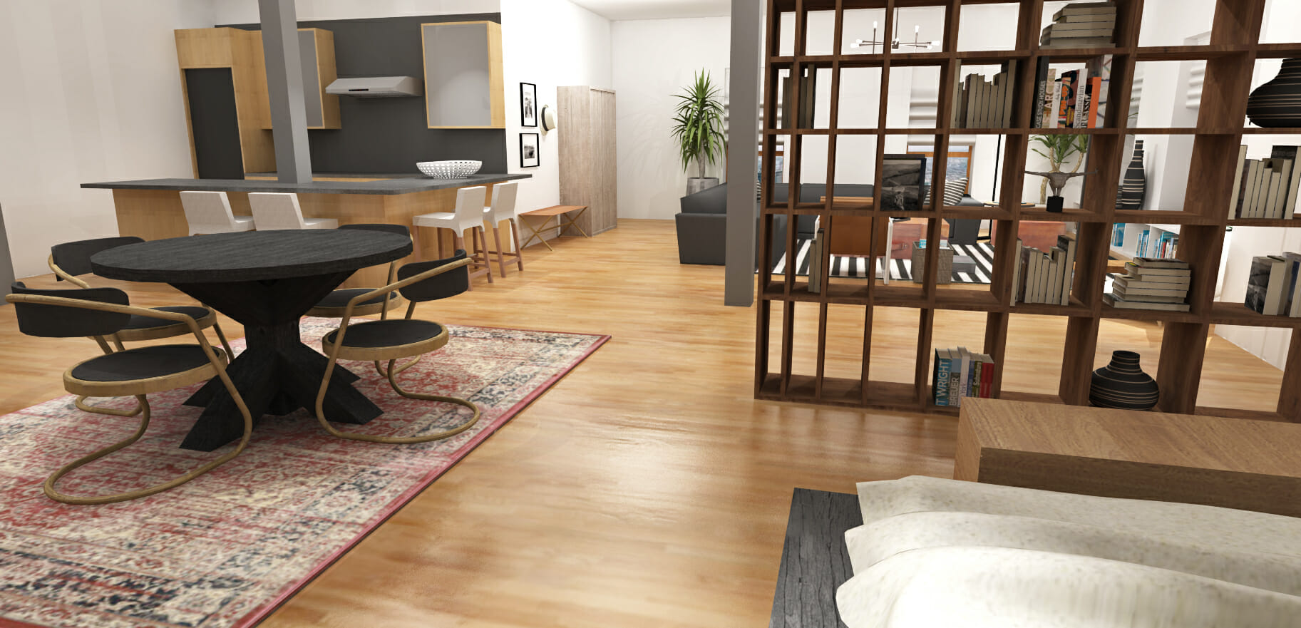 Before & After: Eclectic Online Studio Apartment Design - Decorilla ...