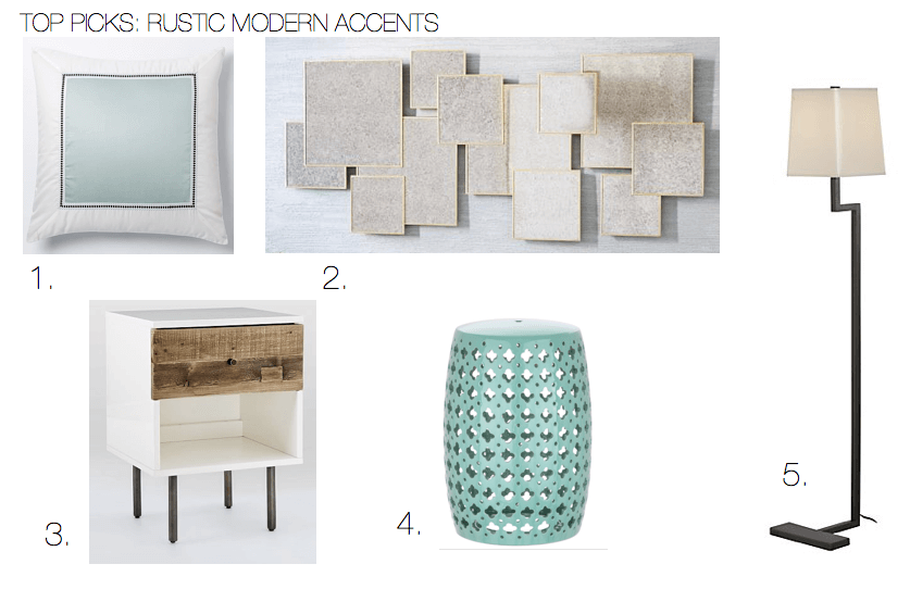 Rustic modern design accents