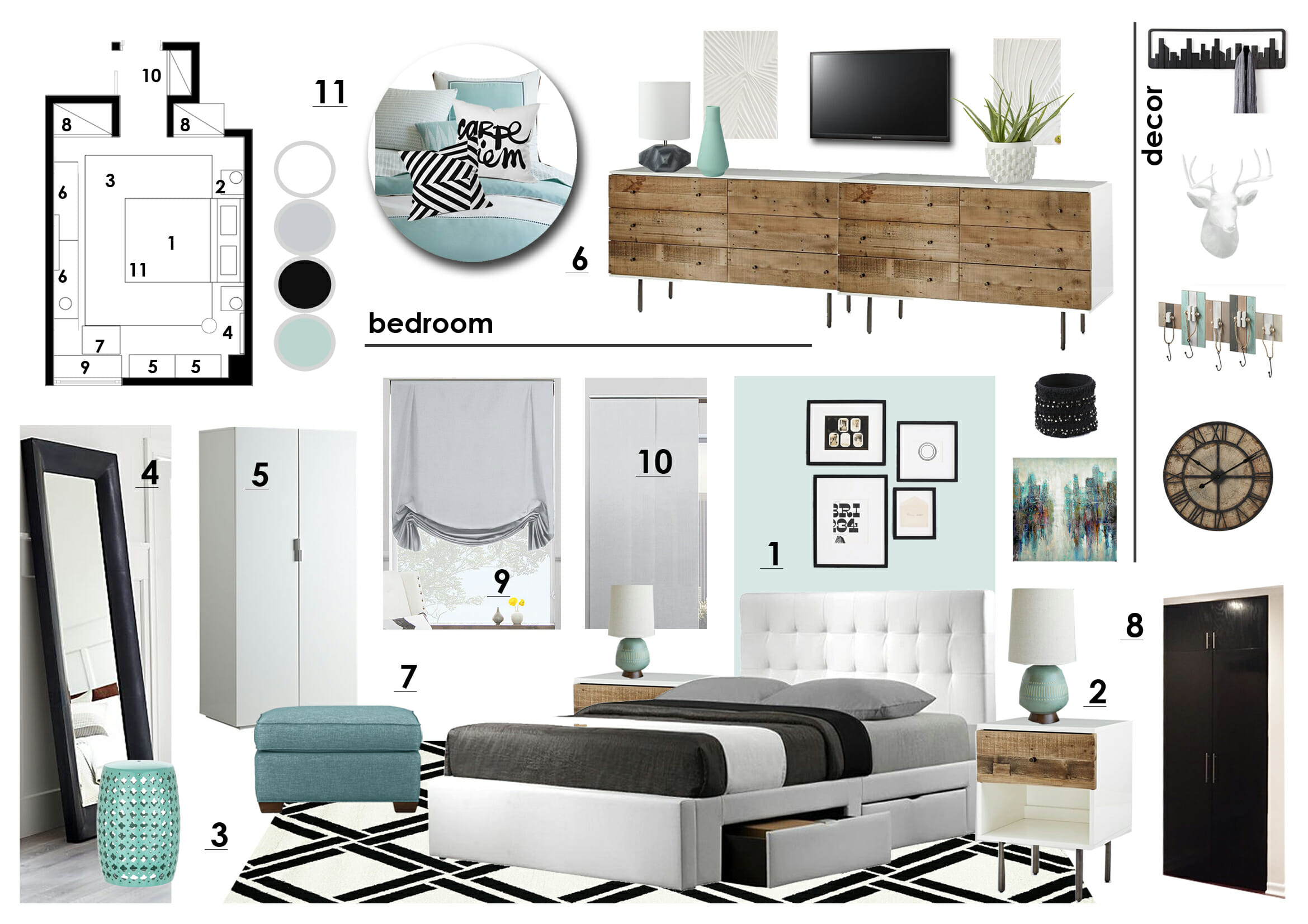 online interior design moodboard Decorilla