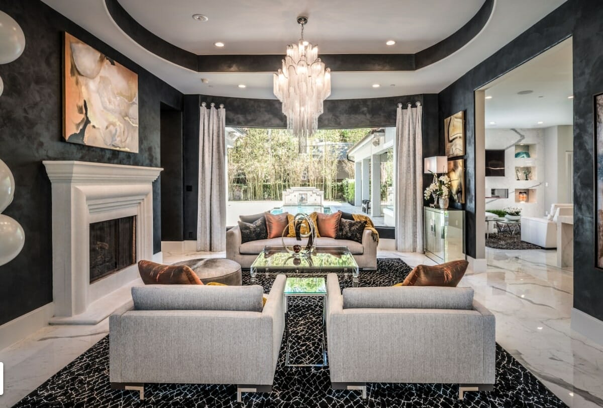 swanky living area by houzz interior designers houston - the design firm