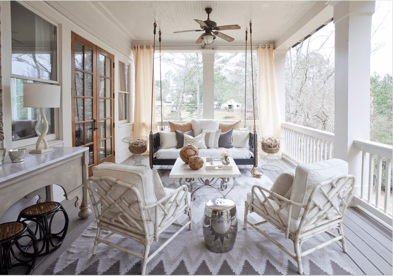 beach eclectic porch design