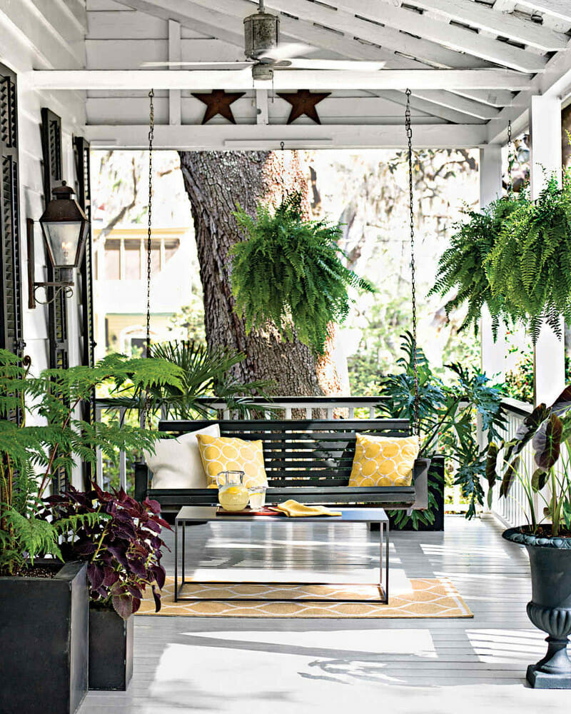 porch design tips plants