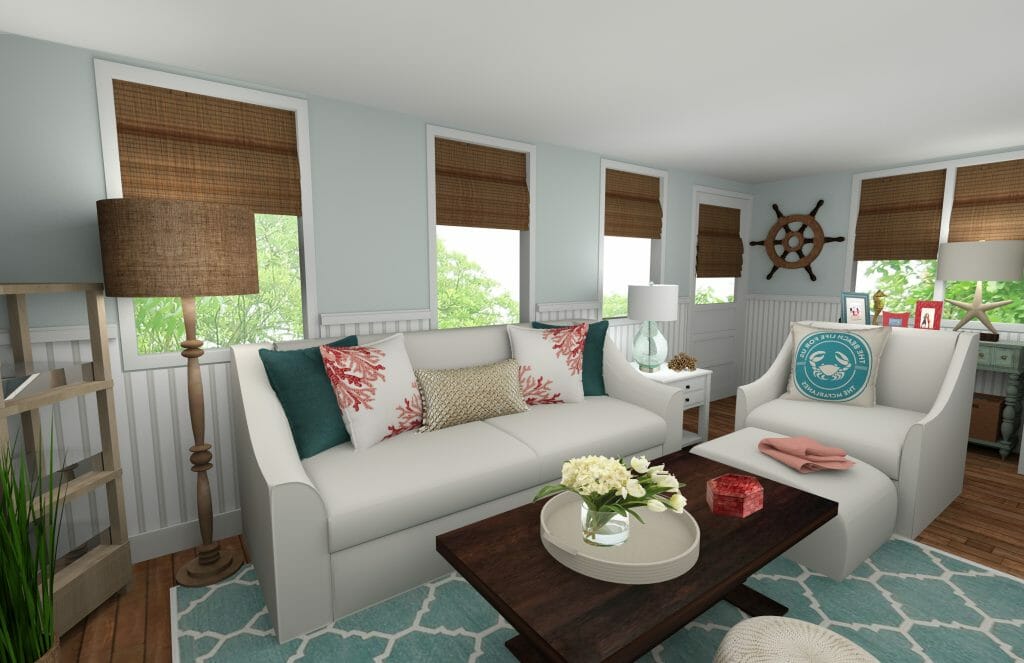 online interior designer beach style living room 