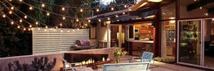 top backyard lighting trends cafe lighting