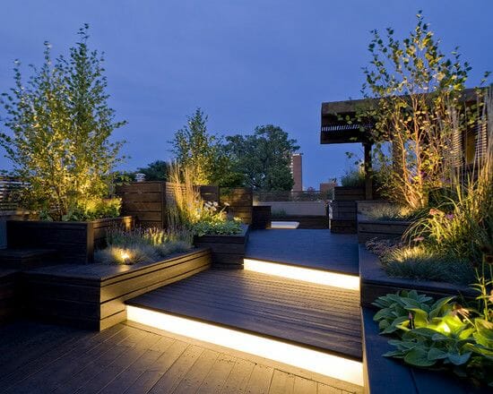 top backyard lighting trends linear deck lighting