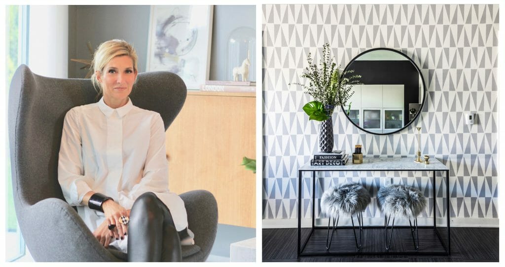 Online Interior Designer Spotlight Michelle Boudreau wallpaper accent wall