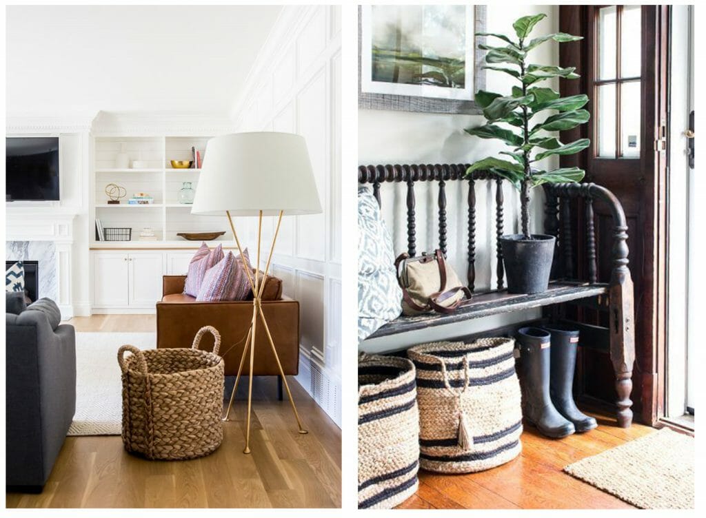 fall interior design trends woven baskets