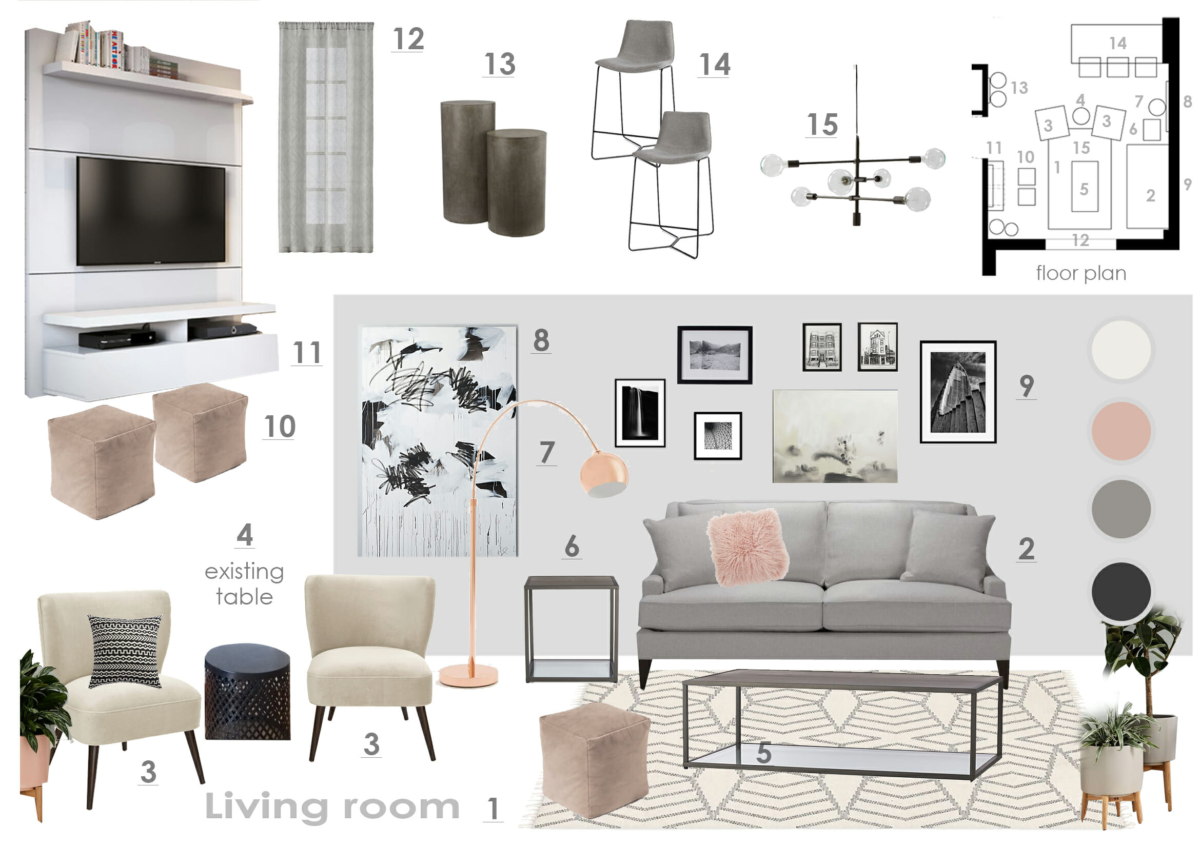 Online interior designer-Before-after_living room design